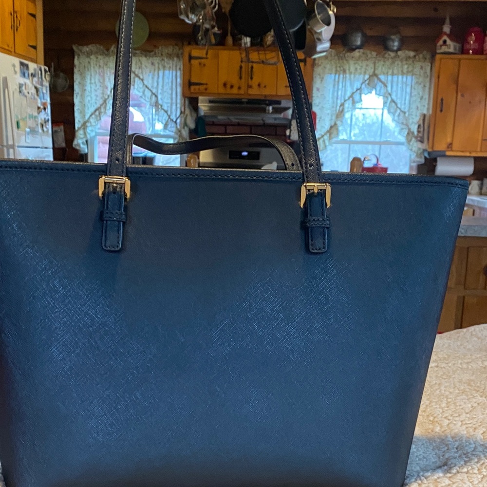 Michael Kors Black Tote with Gold Details - Picture 3 of 11
